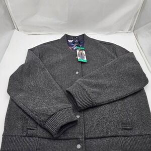 Well Worn Women's Bomber Style Jacket NWT Dark Smoke Grey Size XL Fall Winter